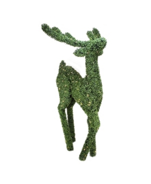 Northlight 6' Pre-Lit Boxwood Standing Reindeer Christmas Outdoor Decoration - Warm White Led Lights
