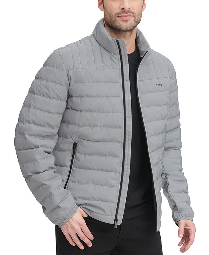 DKNY Men's Quilted Pearlized Nylon Classic Packable Jacket, Created for Macy's Macy's