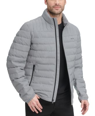 DKNY Men's Quilted Pearlized Nylon Classic Packable Jacket, Created for ...