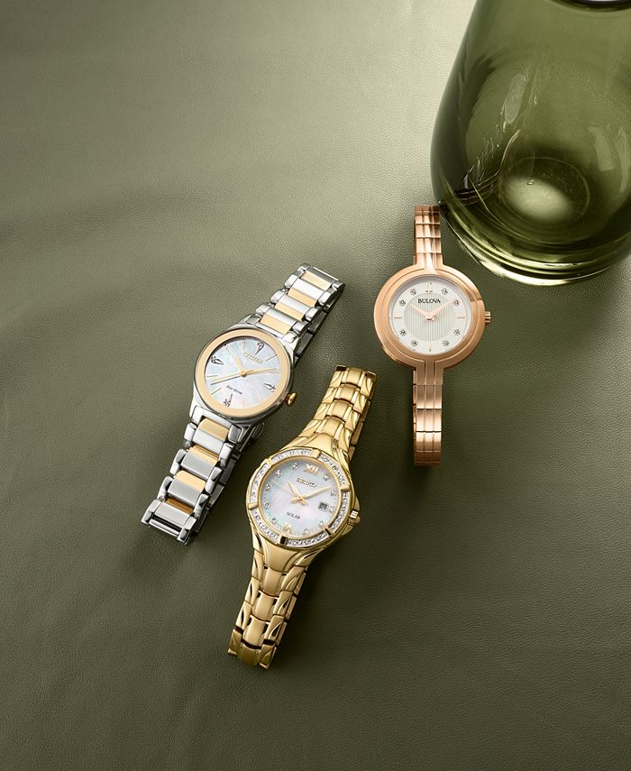 Citizen Eco-Drive Women's Axiom Two-Tone Stainless Steel Bracelet Watch ...