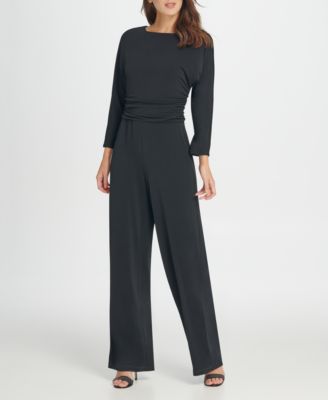 macys womens black jumpsuits