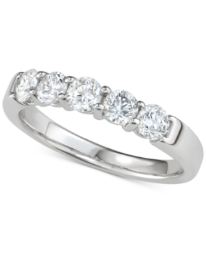 image of Diamond Five-Stone Band (1 ct. t.w.) in 14k White Gold