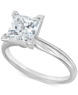 image of Diamond Princess Solitaire Engagement Ring (2 ct. t.w.) in 14k White Gold