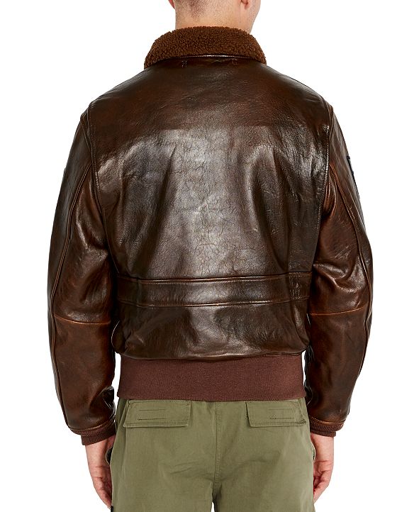 Avirex Men's Leather Top Gun Jacket & Reviews - Coats & Jackets - Men ...