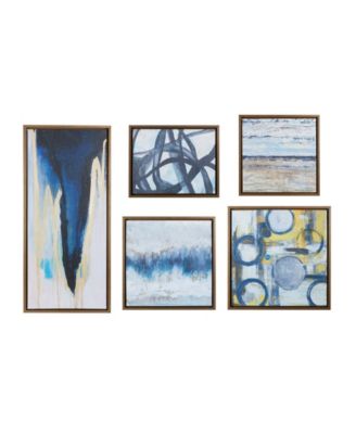 Photo 1 of Madison Park Blue Bliss Gallery Art, Set of 5