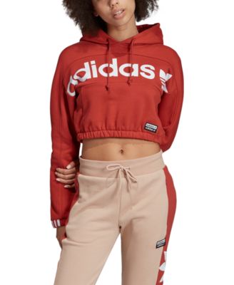 adidas women's cropped sweatshirts