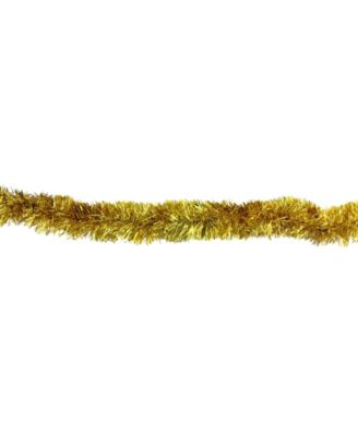 50' Traditional Deep Gold 8 Ply Christmas Foil Tinsel Garland - Unlit