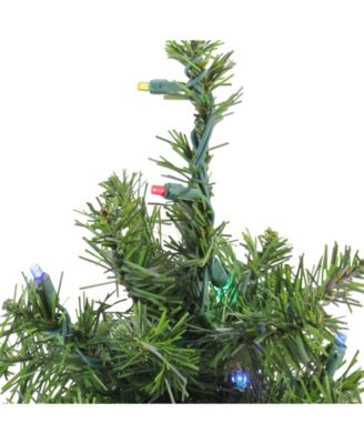18" Pre-Lit LED Canadian Pine Artificial Christmas Tree - Multi Lights
