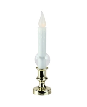 Northlight 8.5" Battery Operated Led Flickering Window Christmas Candle Lamp In White