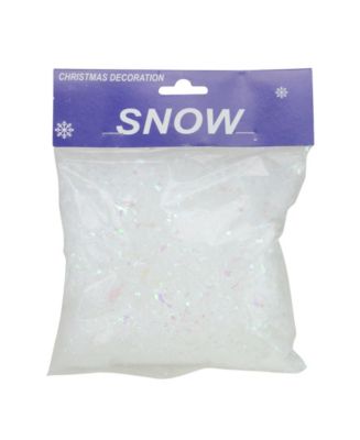 Northlight White Iridescent Artificial Powder Snow Flakes for Christmas ...