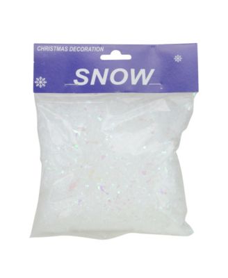 White Iridescent Artificial Powder Snow Twinkle Flakes for Christmas Decorating 2 oz.