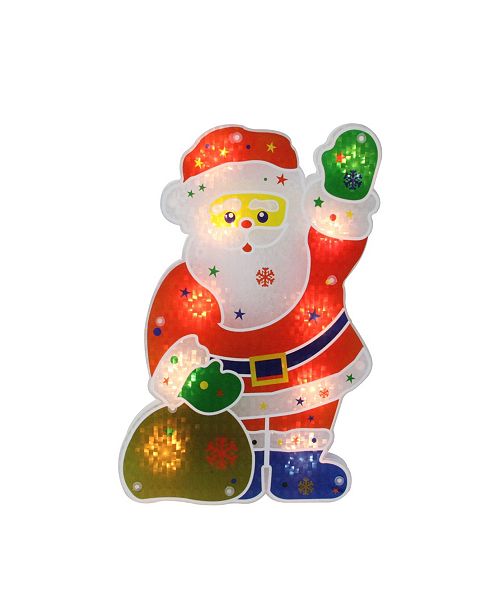 Northlight 13 Lighted Holographic Santa Claus Christmas Window