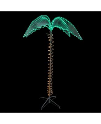 7' Green and Tan Palm Tree Rope Light Outdoor Decoration