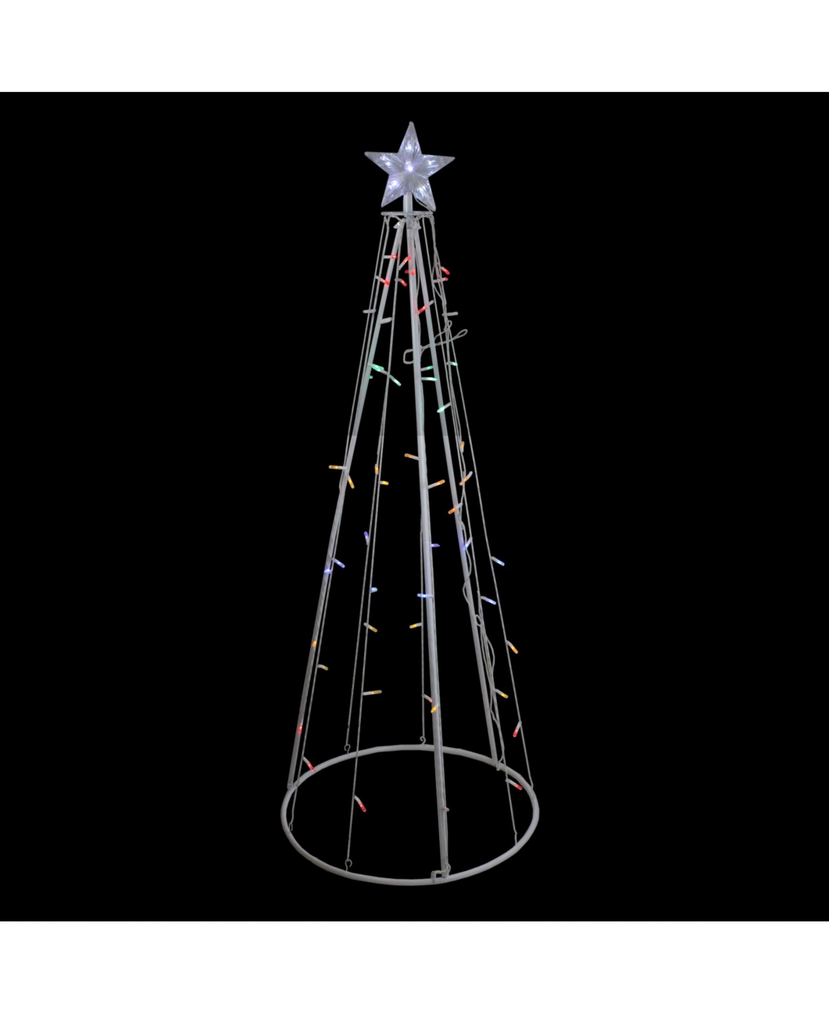 Northlight 5'Color Led Lighted Show Cone Christmas Tree Outdoor Decoration - Multi