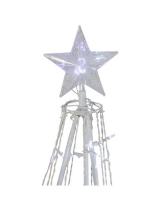 5' Pure White LED Lighted Cone Tree Outdoor Christmas Decoration