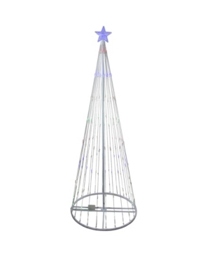 Northlight 6' Multi-color Led Lighted Show Cone Christmas Tree Outdoor Decoration In Multi