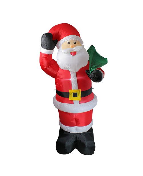 Northlight 8 Animated Inflatable Lighted Standing Santa Claus Christmas Yard Decoration Reviews Holiday Shop Home Macy S