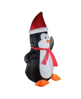 4' Inflatable Festive Penguin Lighted Christmas Yard Art Decoration