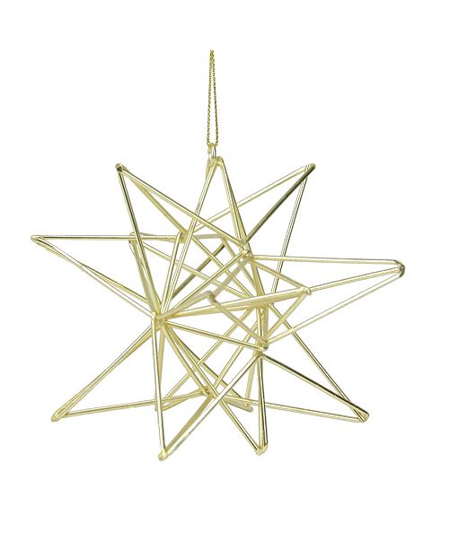 Northlight 4 Gold Geometric Metal Star Christmas Ornament