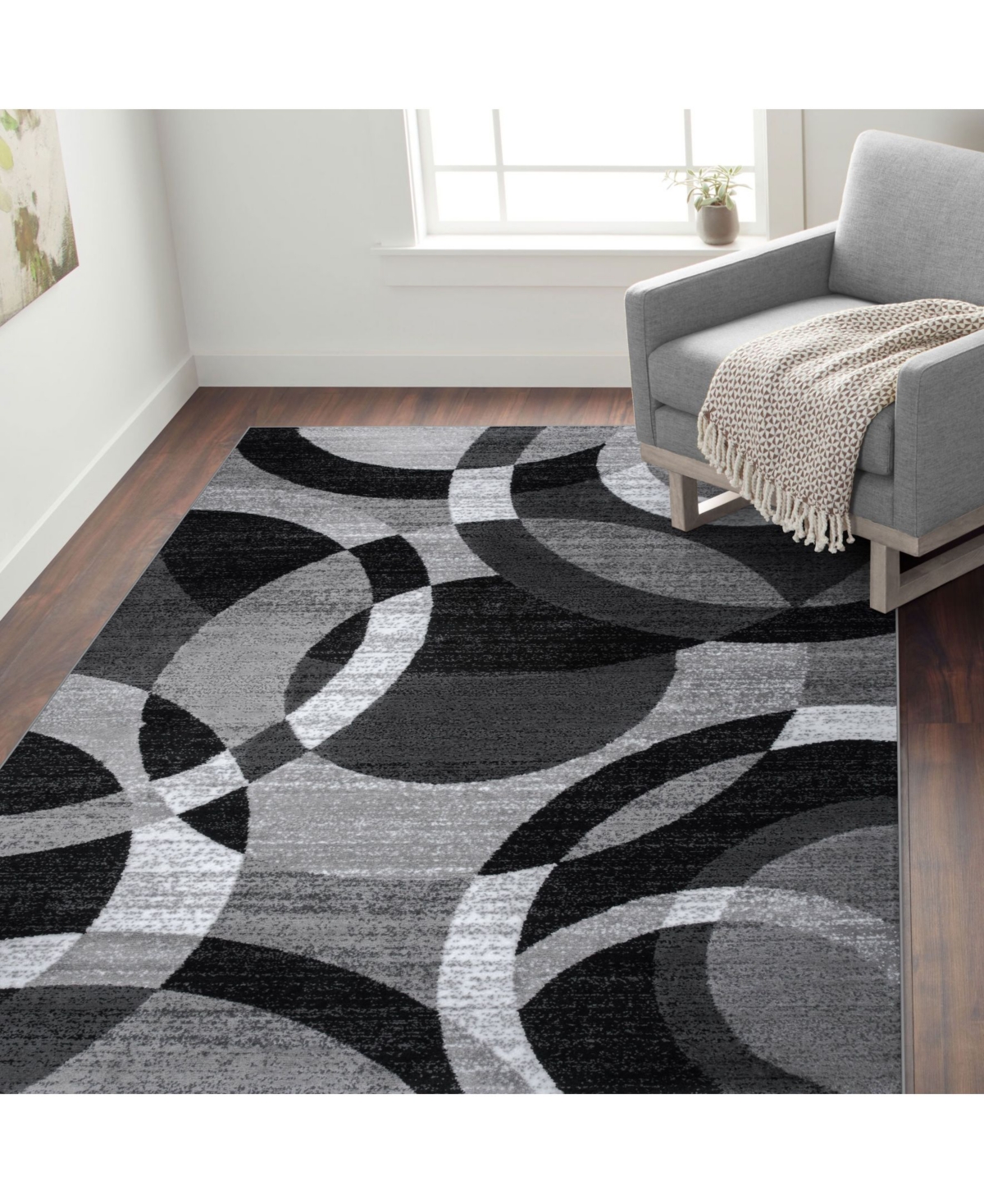 Main Street Rugs Montane Mon105Area Rug - Gray