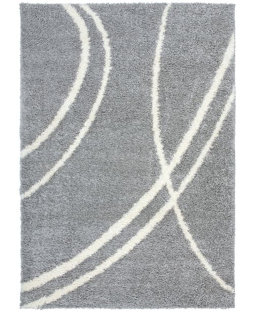Main Street Rugs Bahia Shag Bas2727 Gray 9 X 12 Area Rug Reviews Rugs Macy S