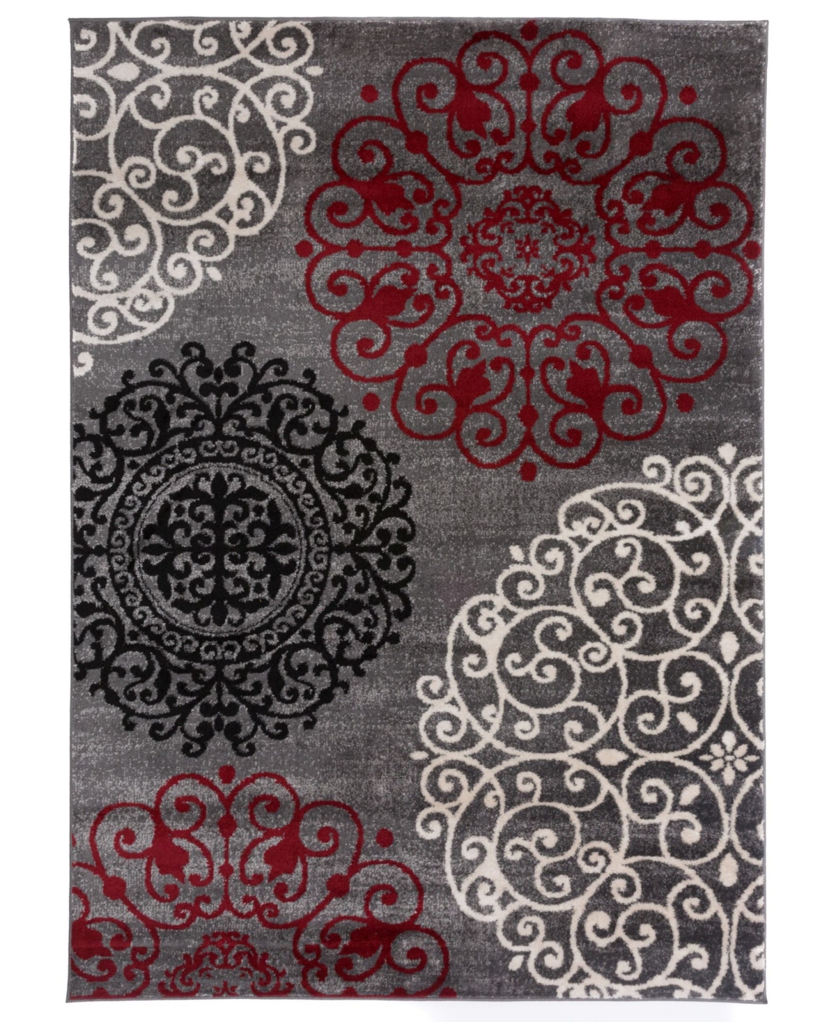Main Street Rugs Alba Alb303 Red 7'10in x 10'2in Area Rug - Red