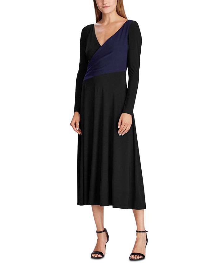 Lauren Ralph Lauren Fit-and-Flare Jersey Dress - Macy's
