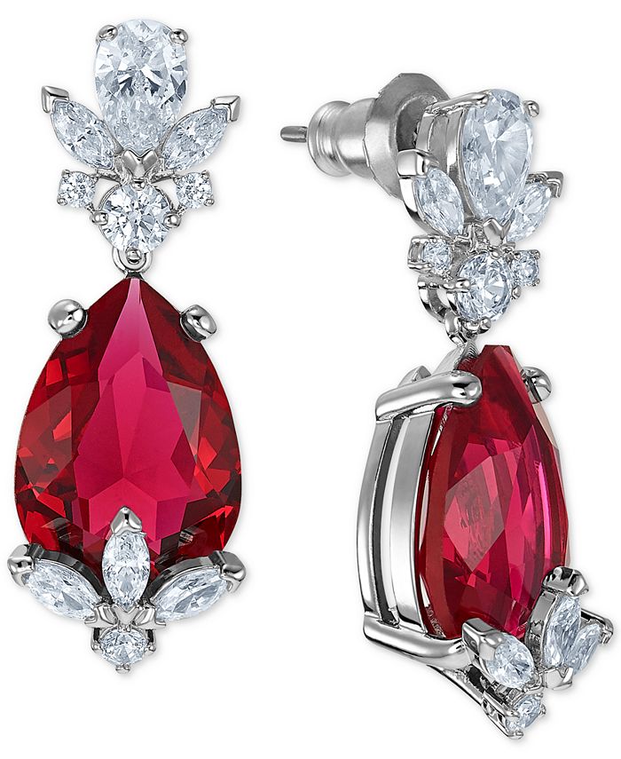 Swarovski silver drop earrings Clearance