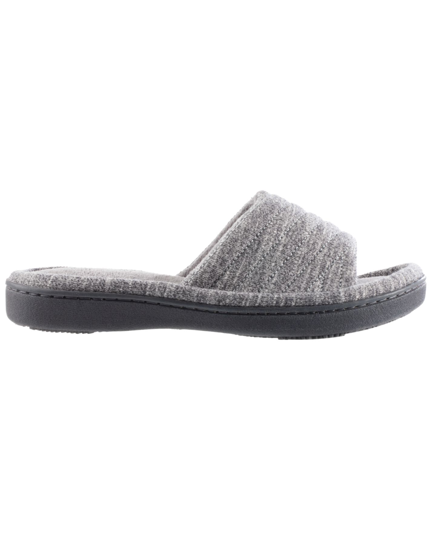 Женские тапочки Isotoner Signature Isotoner Space Knit Andrea Slide, цвет: Пепельный — фото 2