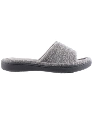 thumbnail image 2 of DF By Dearfoams Women's M Black Ribbed Knit Clog Slippers 2 of 9