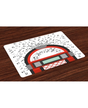 Ambesonne Jukebox Place Mats Set of 4