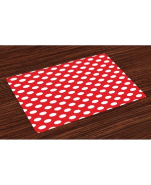 Ambesonne Retro Place Mats Set of 4