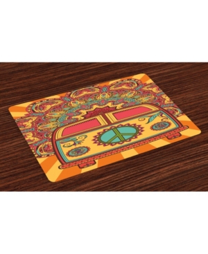 Ambesonne 70s Party Place Mats Set of 4