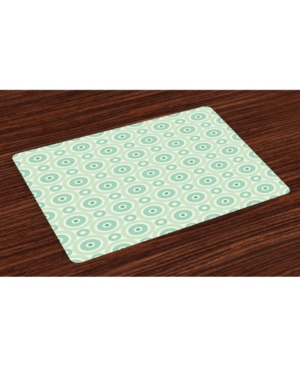 Ambesonne Mint Place Mats Set of 4