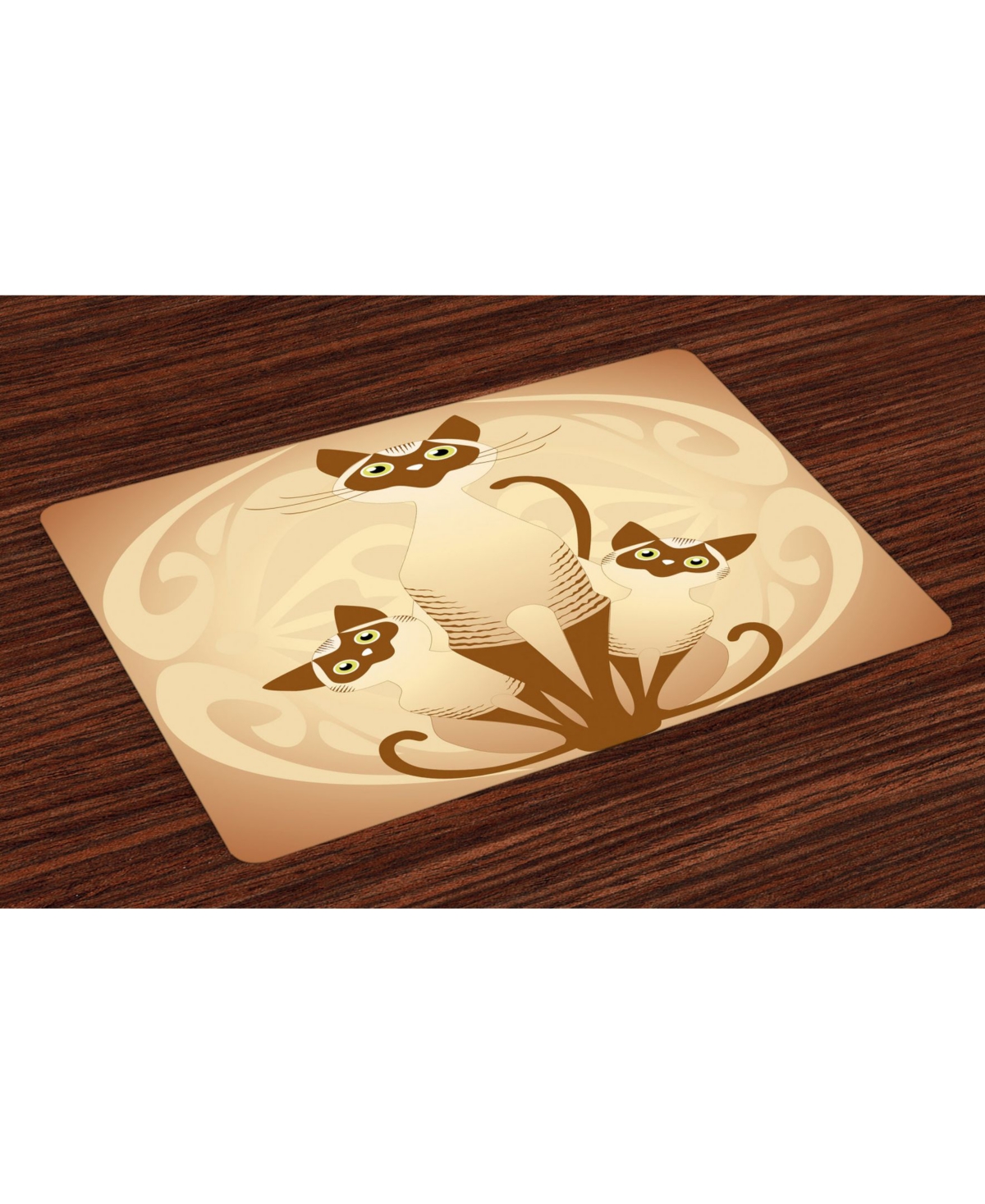 AMBESONNE ANIMAL PLACE MATS, SET OF 4