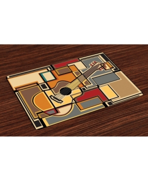 Ambesonne Music Place Mats Set of 4