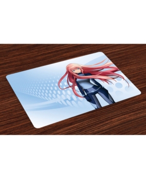 Ambesonne Anime Place Mats Set of 4