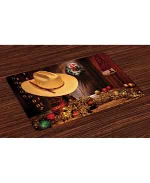 Ambesonne Western Place Mats Set of 4