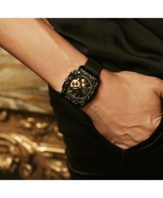 Men's Echelon Diamond (1/4 ct. t.w.) Watch in Black Ion-plated Stainless Steel 41mm