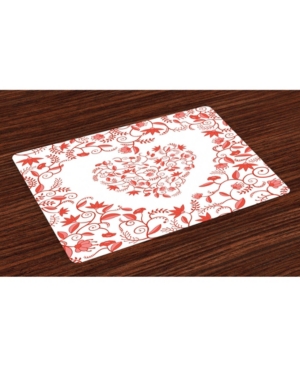 Ambesonne Valentines Day Place Mats Set of 4