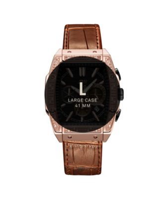 Men's Echelon Diamond (1/4 ct. t.w.) Watch in 18k Rose Gold-plated Stainless Steel 41mm