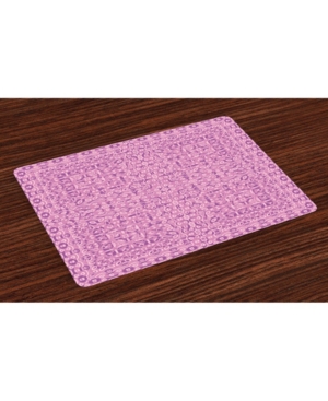 Ambesonne Mauve Place Mats Set of 4