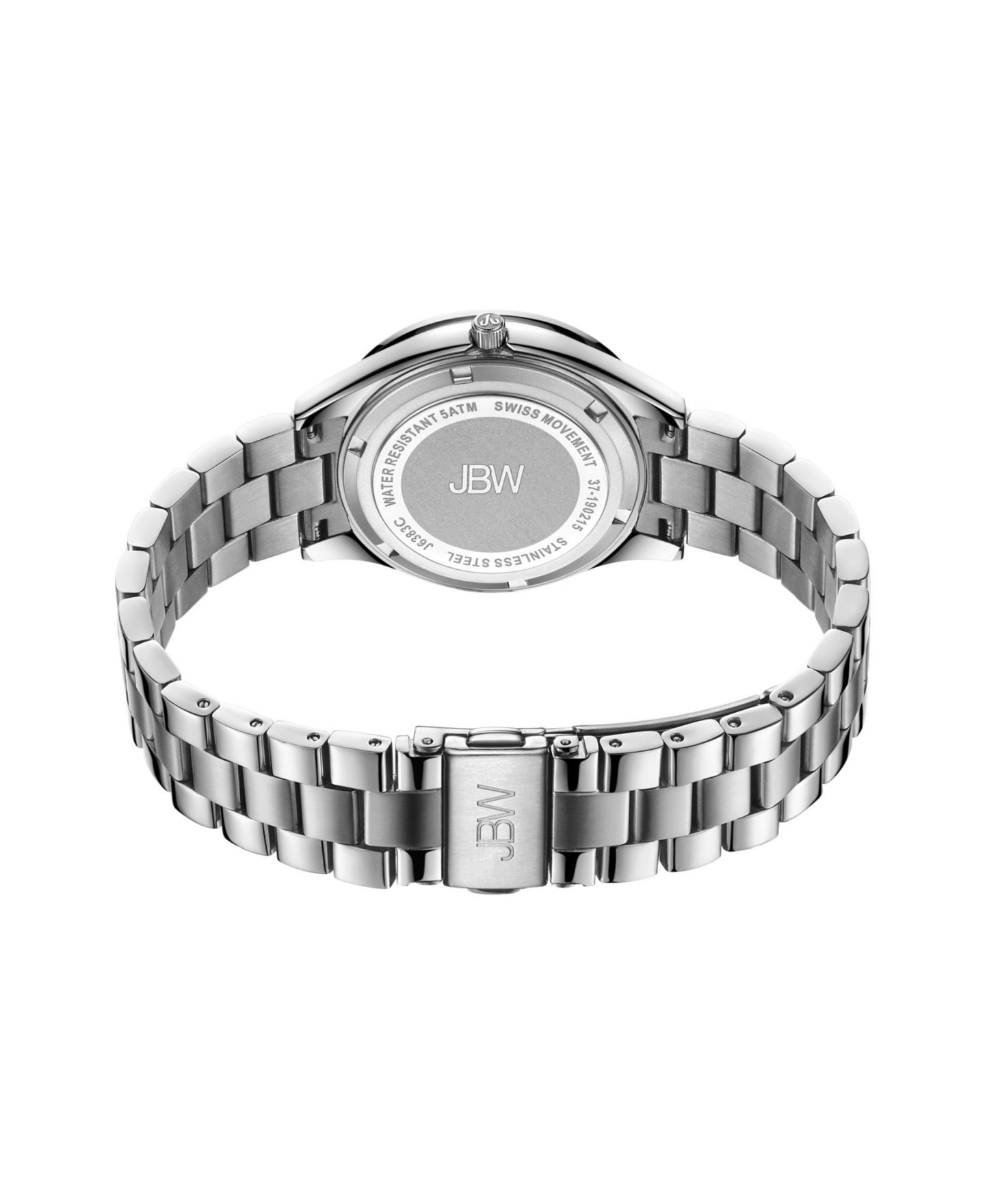 Женские часы Jbw Cristal Diamond (1/8 ct. t.w.) Watch in Stainless Steel Watch 38mm, цвет: Серебряный — фото 3