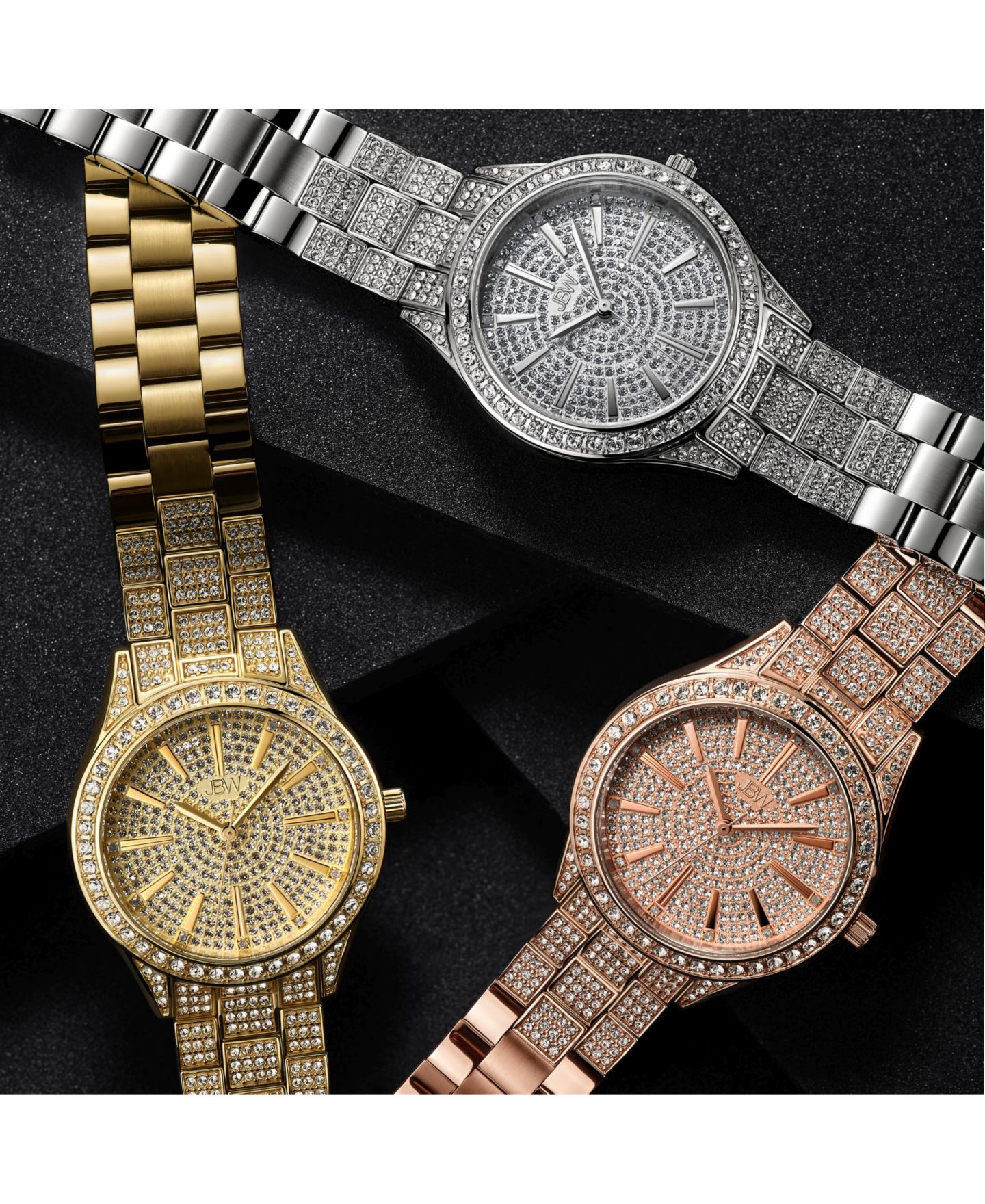 Женские часы Jbw Cristal Diamond (1/8 ct. t.w.) Watch in Stainless Steel Watch 38mm, цвет: Серебряный — фото 7