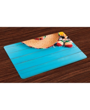 Ambesonne Mexican Place Mats Set of 4