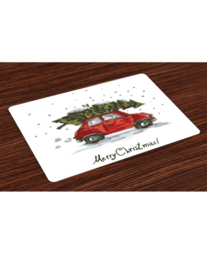 Ambesonne Christmas Place Mats Set of 4