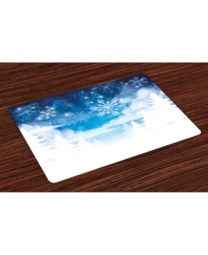 Ambesonne Winter Place Mats Set of 4