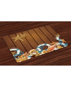 Ambesonne Seashells Place Mats Set of 4
