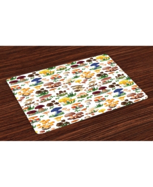 Ambesonne Mushroom Place Mats Set of 4