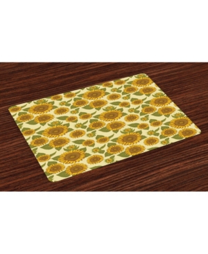 Ambesonne Sunflower Place Mats Set of 4